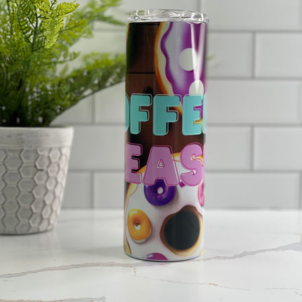 Coffee Please Custom 20oz Tumbler with Straw