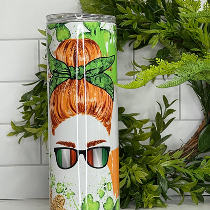 Luck of the Irish Name Personalization 20oz Tumbler with Straw