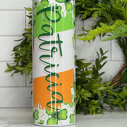 Luck of the Irish Name Personalization 20oz Tumbler with Straw